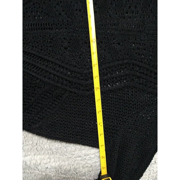 Lauren Ralph Lauren Netted Long Sleeve Sweater Xl Black - Picture 7 of 9